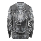 New Zealand Matariki Ururangi Long Sleeve Shirt Maori Moko Grey Galaxy