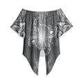 New Zealand Matariki Ururangi Off Shoulder Wrap Waist Top Maori Moko Grey Galaxy