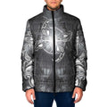 New Zealand Matariki Ururangi Padded Jacket Maori Moko Grey Galaxy