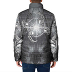 New Zealand Matariki Ururangi Padded Jacket Maori Moko Grey Galaxy