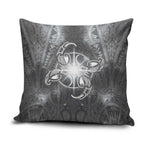 New Zealand Matariki Ururangi Pillow Cover Maori Moko Grey Galaxy