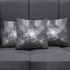 New Zealand Matariki Ururangi Pillow Cover Maori Moko Grey Galaxy