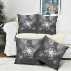 New Zealand Matariki Ururangi Pillow Cover Maori Moko Grey Galaxy