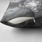 New Zealand Matariki Ururangi Pillow Cover Maori Moko Grey Galaxy