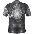 New Zealand Matariki Ururangi Polo Shirt Maori Moko Grey Galaxy