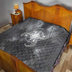 New Zealand Matariki Ururangi Quilt Maori Moko Grey Galaxy