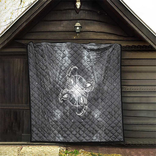 New Zealand Matariki Ururangi Quilt Maori Moko Grey Galaxy