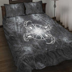 New Zealand Matariki Ururangi Quilt Bed Set Maori Moko Grey Galaxy
