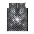 New Zealand Matariki Ururangi Quilt Bed Set Maori Moko Grey Galaxy