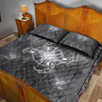 New Zealand Matariki Ururangi Quilt Bed Set Maori Moko Grey Galaxy