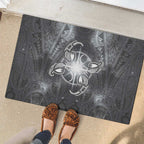 New Zealand Matariki Ururangi Rubber Doormat Maori Moko Grey Galaxy