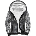 New Zealand Matariki Ururangi Sherpa Hoodie Maori Moko Grey Galaxy