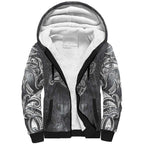 New Zealand Matariki Ururangi Sherpa Hoodie Maori Moko Grey Galaxy