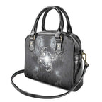 New Zealand Matariki Ururangi Shoulder Handbag Maori Moko Grey Galaxy