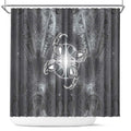 New Zealand Matariki Ururangi Shower Curtain Maori Moko Grey Galaxy