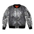 New Zealand Matariki Ururangi Sleeve Zip Bomber Jacket Maori Moko Grey Galaxy