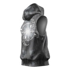 New Zealand Matariki Ururangi Sleeveless Hoodie Maori Moko Grey Galaxy