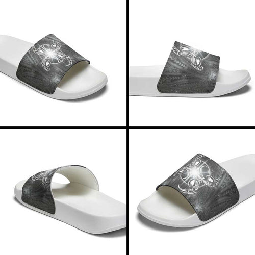 New Zealand Matariki Ururangi Slide Sandals Maori Moko Grey Galaxy