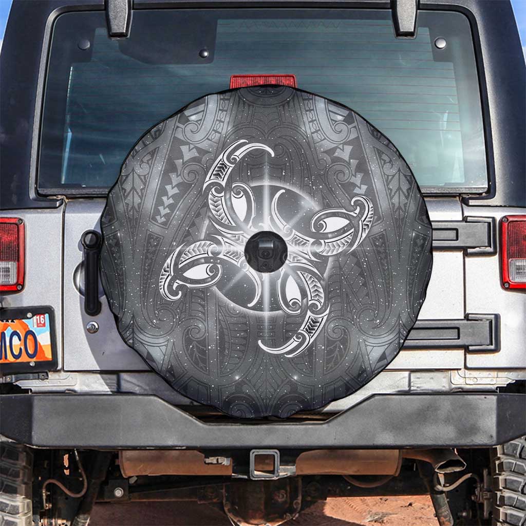 New Zealand Matariki Ururangi Spare Tire Cover Maori Moko Grey Galaxy