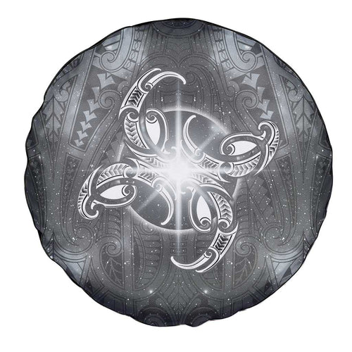 New Zealand Matariki Ururangi Spare Tire Cover Maori Moko Grey Galaxy