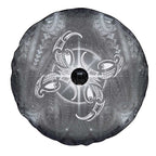 New Zealand Matariki Ururangi Spare Tire Cover Maori Moko Grey Galaxy