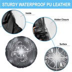 New Zealand Matariki Ururangi Spare Tire Cover Maori Moko Grey Galaxy
