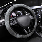New Zealand Matariki Ururangi Steering Wheel Cover Maori Moko Grey Galaxy