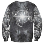 New Zealand Matariki Ururangi Sweatshirt Maori Moko Grey Galaxy
