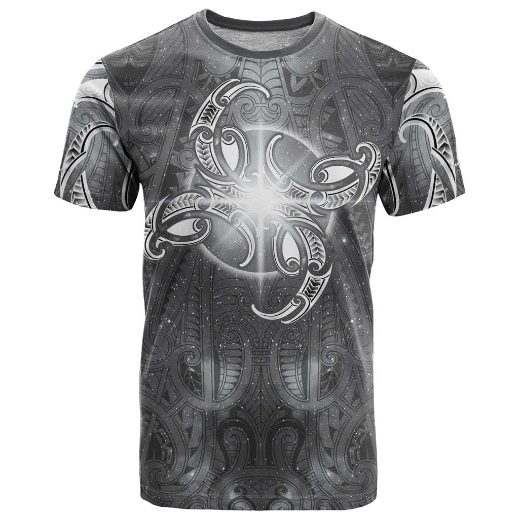 New Zealand Matariki Ururangi T Shirt Maori Moko Grey Galaxy