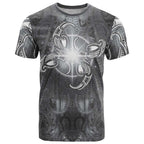 New Zealand Matariki Ururangi T Shirt Maori Moko Grey Galaxy