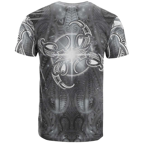 New Zealand Matariki Ururangi T Shirt Maori Moko Grey Galaxy
