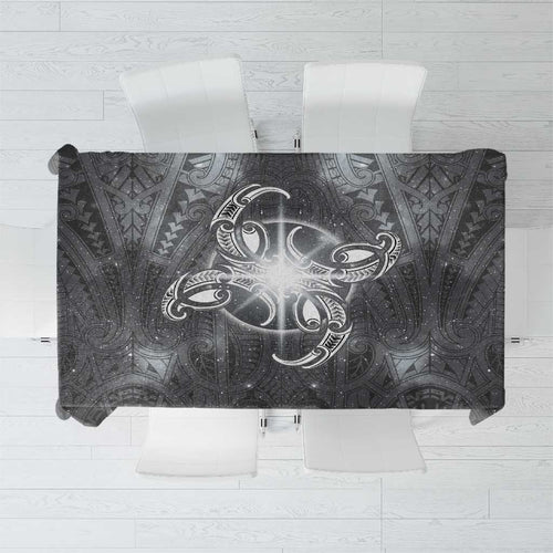 New Zealand Matariki Ururangi Tablecloth Maori Moko Grey Galaxy