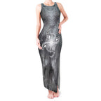 New Zealand Matariki Ururangi Tank Maxi Dress Maori Moko Grey Galaxy