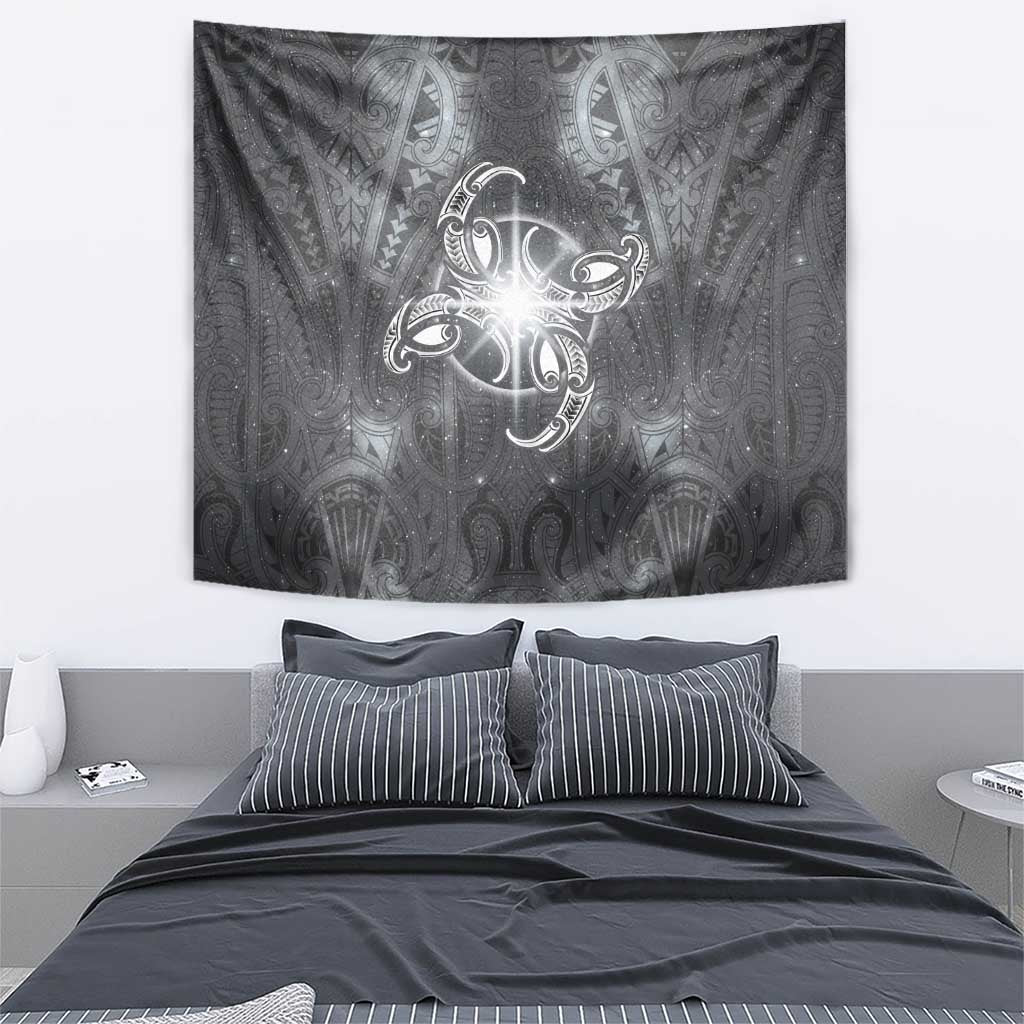 New Zealand Matariki Ururangi Tapestry Maori Moko Grey Galaxy