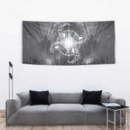 New Zealand Matariki Ururangi Tapestry Maori Moko Grey Galaxy