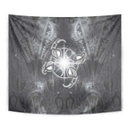New Zealand Matariki Ururangi Tapestry Maori Moko Grey Galaxy