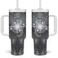 New Zealand Matariki Ururangi Tumbler With Handle Maori Moko Grey Galaxy