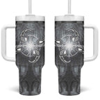 New Zealand Matariki Ururangi Tumbler With Handle Maori Moko Grey Galaxy