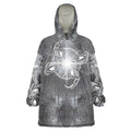 New Zealand Matariki Ururangi Wearable Blanket Hoodie Maori Moko Grey Galaxy