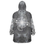 New Zealand Matariki Ururangi Wearable Blanket Hoodie Maori Moko Grey Galaxy