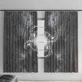 New Zealand Matariki Ururangi Window Curtain Maori Moko Grey Galaxy