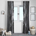 New Zealand Matariki Ururangi Window Curtain Maori Moko Grey Galaxy