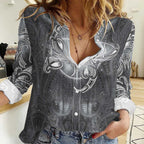 New Zealand Matariki Ururangi Women Casual Shirt Maori Moko Grey Galaxy