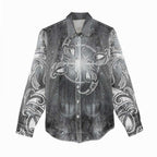 New Zealand Matariki Ururangi Women Casual Shirt Maori Moko Grey Galaxy