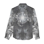 New Zealand Matariki Ururangi Women Casual Shirt Maori Moko Grey Galaxy