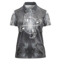 New Zealand Matariki Ururangi Women Polo Shirt Maori Moko Grey Galaxy