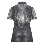 New Zealand Matariki Ururangi Women Polo Shirt Maori Moko Grey Galaxy