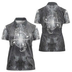New Zealand Matariki Ururangi Women Polo Shirt Maori Moko Grey Galaxy