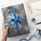 New Zealand Matariki Ururangi Wrapping Paper Maori Moko Grey Galaxy