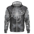 New Zealand Matariki Ururangi Zip Hoodie Maori Moko Grey Galaxy